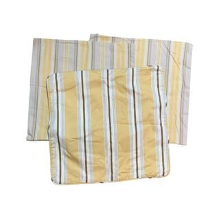 Pottery Barn Striped Cotton/Linen Pillow Covers 18x18 & Restoration Hardware 20”